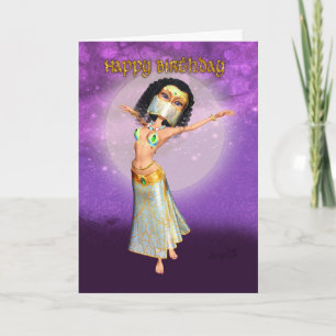 Carte d'anniversaire avec le danseur mignon de