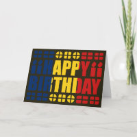 Carte d'anniversaire avec le drapeau du Tchad