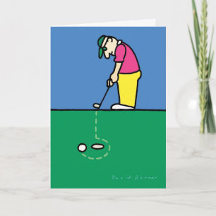 Carte d'anniversaire avec le thème de golf