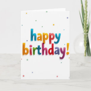 Carte d'anniversaire avec lettres de bonbons sucré