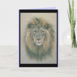 Carte d'anniversaire avec Lion Picure