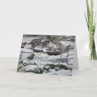 Carte d'anniversaire avec loutre