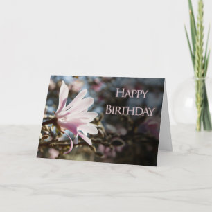Carte d'anniversaire avec magnolia