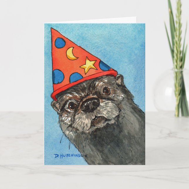 Carte d'anniversaire avec Otter (Devant)