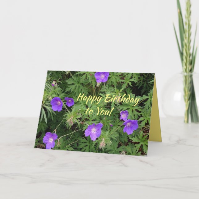 Carte d'anniversaire avec photo de fleur d'Alaska  (Devant)