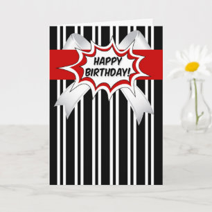 Carte d'anniversaire avec style de bande dessinée