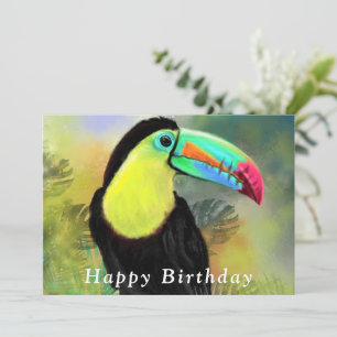 Carte d'anniversaire avec Toucan Bird