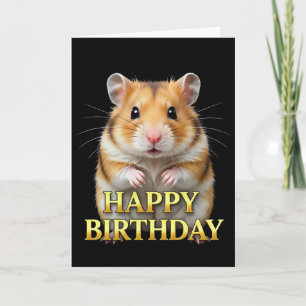 CARTE D'ANNIVERSAIRE AVEC UN HAMSTER EN GROS PLAN