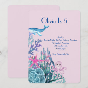 CARTE D'ANNIVERSAIRE AVENTURE SOUS LA MER