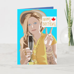 Carte d'anniversaire Avril Lavigne.