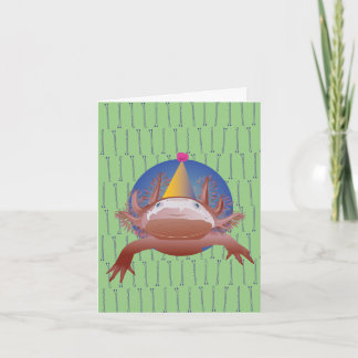 Carte d'anniversaire Axolotl