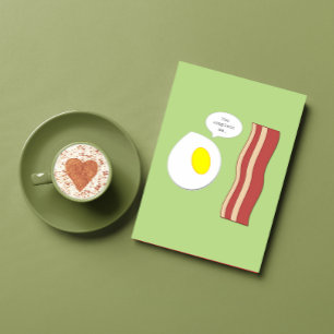 Carte d'anniversaire Bacon et Oeufs