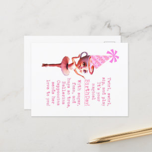 Carte d'anniversaire Ballerina Cappuccina - Café B