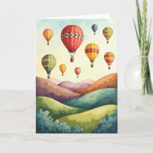 Carte d'anniversaire Balloon Sky