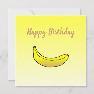 Carte d'anniversaire Banana Happy