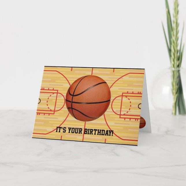 Carte d'anniversaire Basketball et conception de t (Devant)