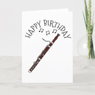 Carte d'anniversaire Bassoonist Woodwind Musicien