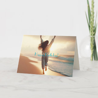 CARTE D'ANNIVERSAIRE BEACH JOY
