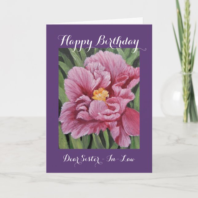 Carte d'anniversaire/belle-soeur florale (Devant)