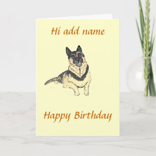 Carte d'anniversaire berger allemand
