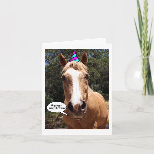 Carte d'anniversaire - Bess Horse (Devant)