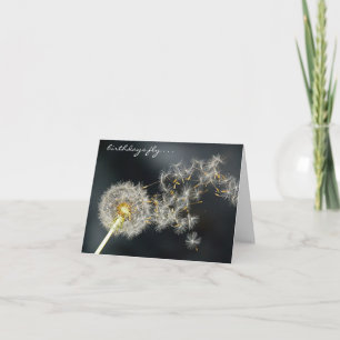 Carte d'anniversaire "Birthdays Fly" Dandelion