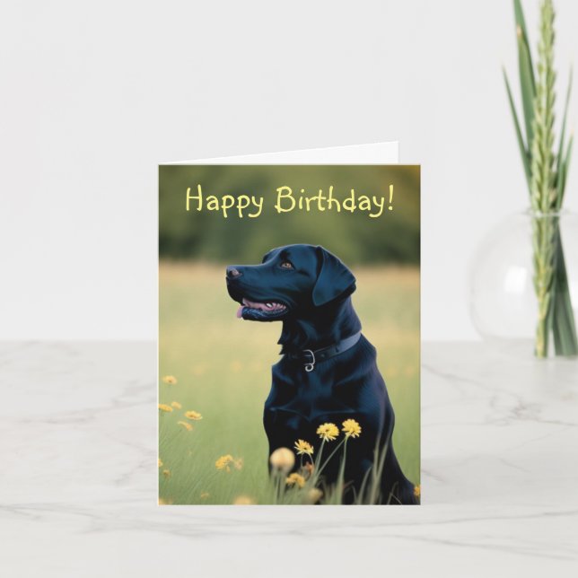 Carte d'anniversaire Black Lab (Devant)