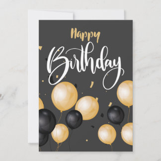 Carte d'anniversaire Black Luxury