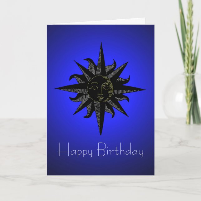 Carte d'anniversaire Black Sun (Devant)