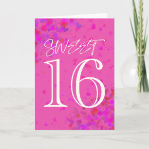 Carte d'anniversaire Blank Sweet 16
