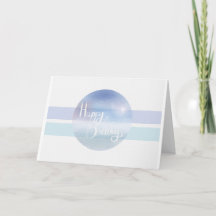 Carte d'anniversaire bleue