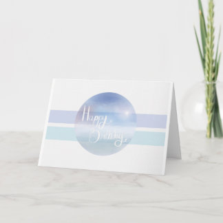 Carte d'anniversaire bleue