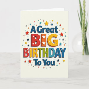 Carte d'anniversaire Bloc vibrant