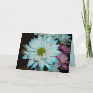 Carte d'anniversaire Blue and White Daisy