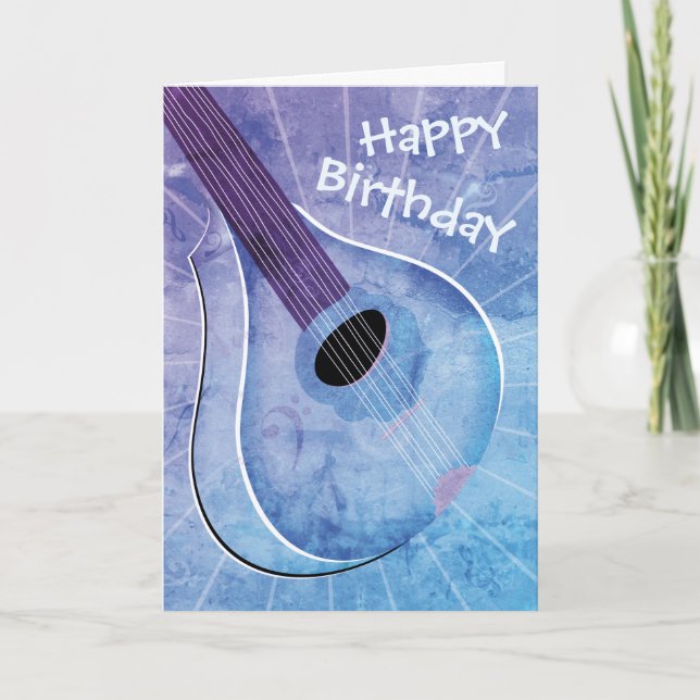 Carte d'anniversaire Blue Bouzouki Art (Devant)