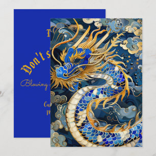Carte d'anniversaire Blue Dragon