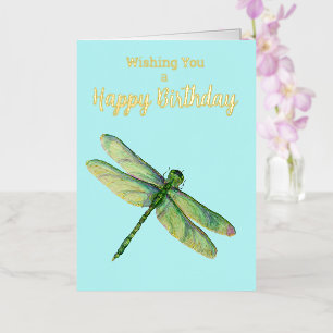 Carte d'anniversaire Blue Gold Foil