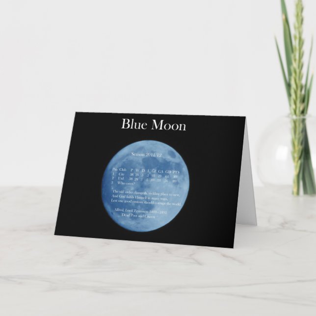 Carte d'anniversaire Blue Moon (Devant)