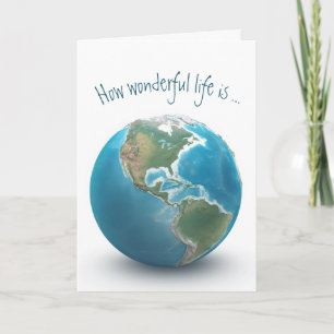 Carte d'anniversaire Blue Planet Earth