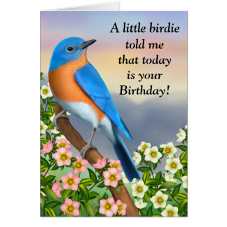 Carte d'anniversaire Bluebird of Happiness