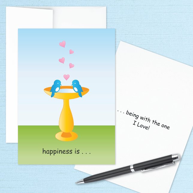 Carte d'anniversaire Bluebirds in Love (Créateur téléchargé)
