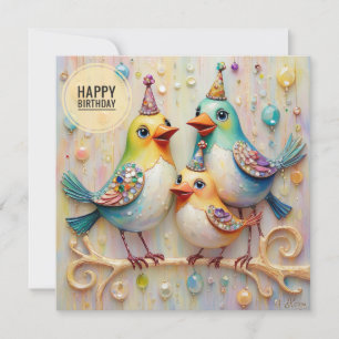 CARTE D'ANNIVERSAIRE ~ BONS Oiseaux ~