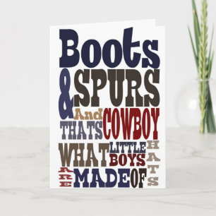 CARTE D'ANNIVERSAIRE BOOT & SPURS