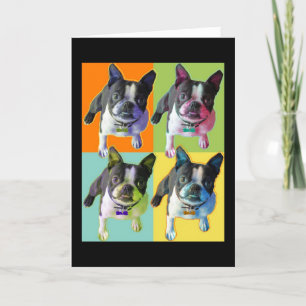 Carte d'anniversaire Boston Terrier