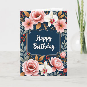 Carte d'anniversaire botanique