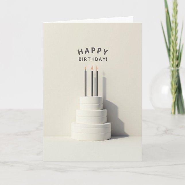 Carte d'anniversaire Bougie Sérène (Devant)