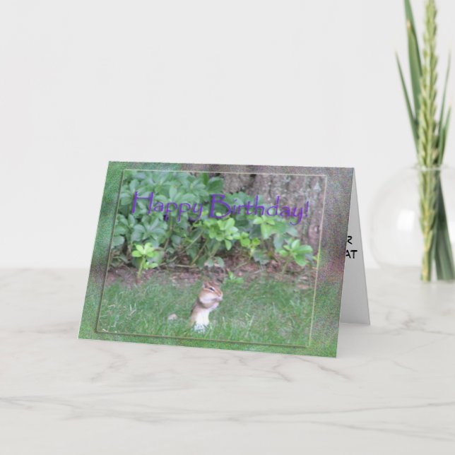 Carte d'anniversaire "bourrez vos joues" (Devant)