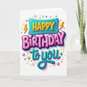 Carte d'anniversaire brillante