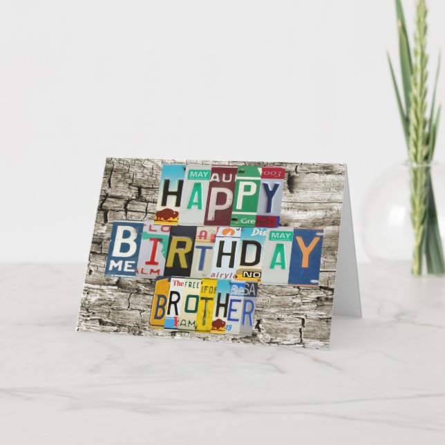 Carte d'anniversaire Brother Plates (Devant)
