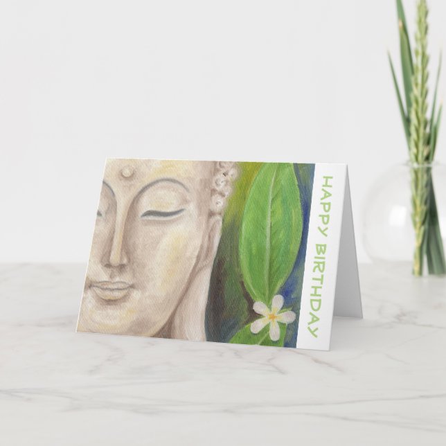 Carte d'anniversaire Buddha Flower (Devant)
